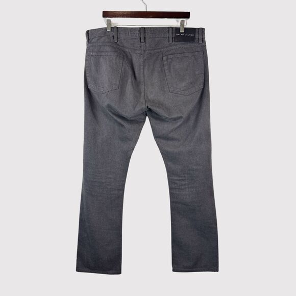 Ralph Lauren Mens Jeans Gray Denim Straight Classic Fit Dark Wash Casual 38x31 - Picture 2 of 11